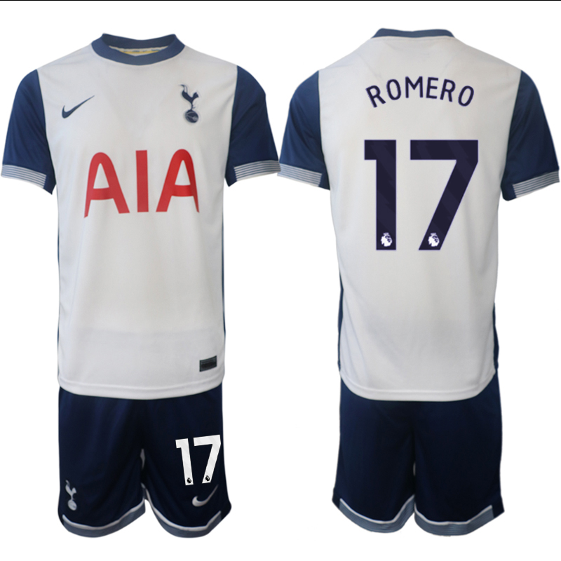 Men 2024-2025 Club Tottenham home White #17 Soccer Jersey